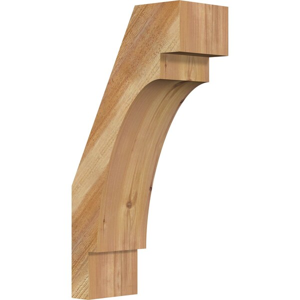 Ekena Millwork 6"W x 12"D x 24"H Merced Rough Sawn Knee Brace, Western Red Cedar BRC06X12X24MRC00RWR - main